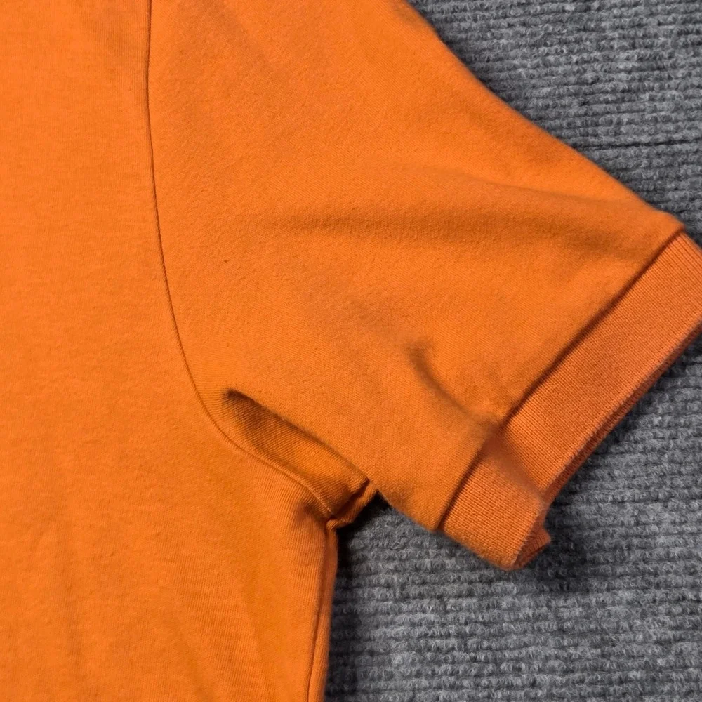 Polo Ralph Lauren Mens Large Orange Short Sleeve Cotton Polo Turquoise Pony
